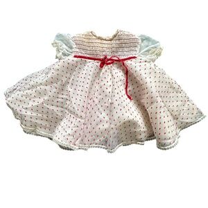 Vintage Red and White Dress Size 18 months